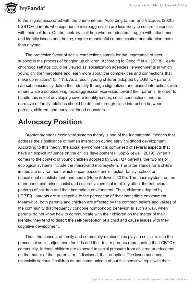Advocacy Action Plan for Adopted Children. Page 2