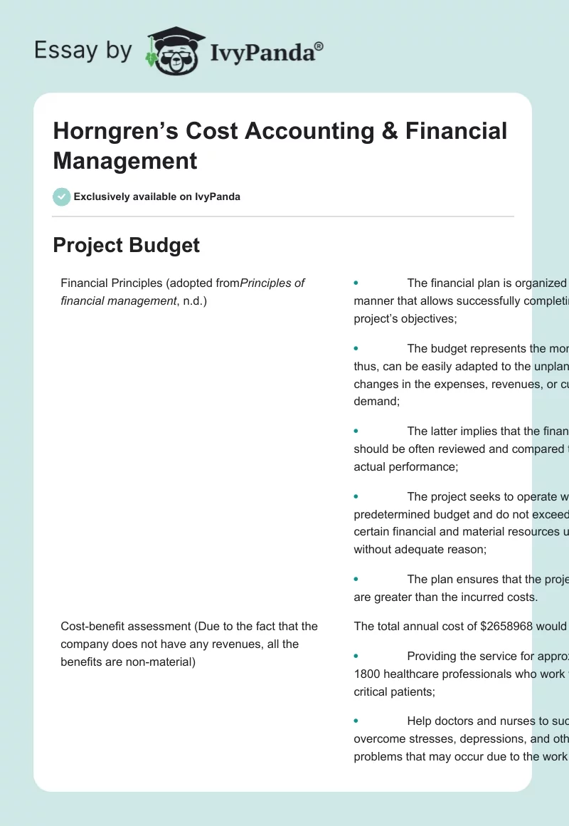 Horngren’s Cost Accounting & Financial Management. Page 1