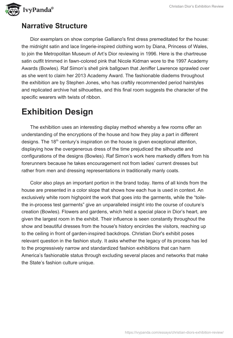 exhibition review essay example