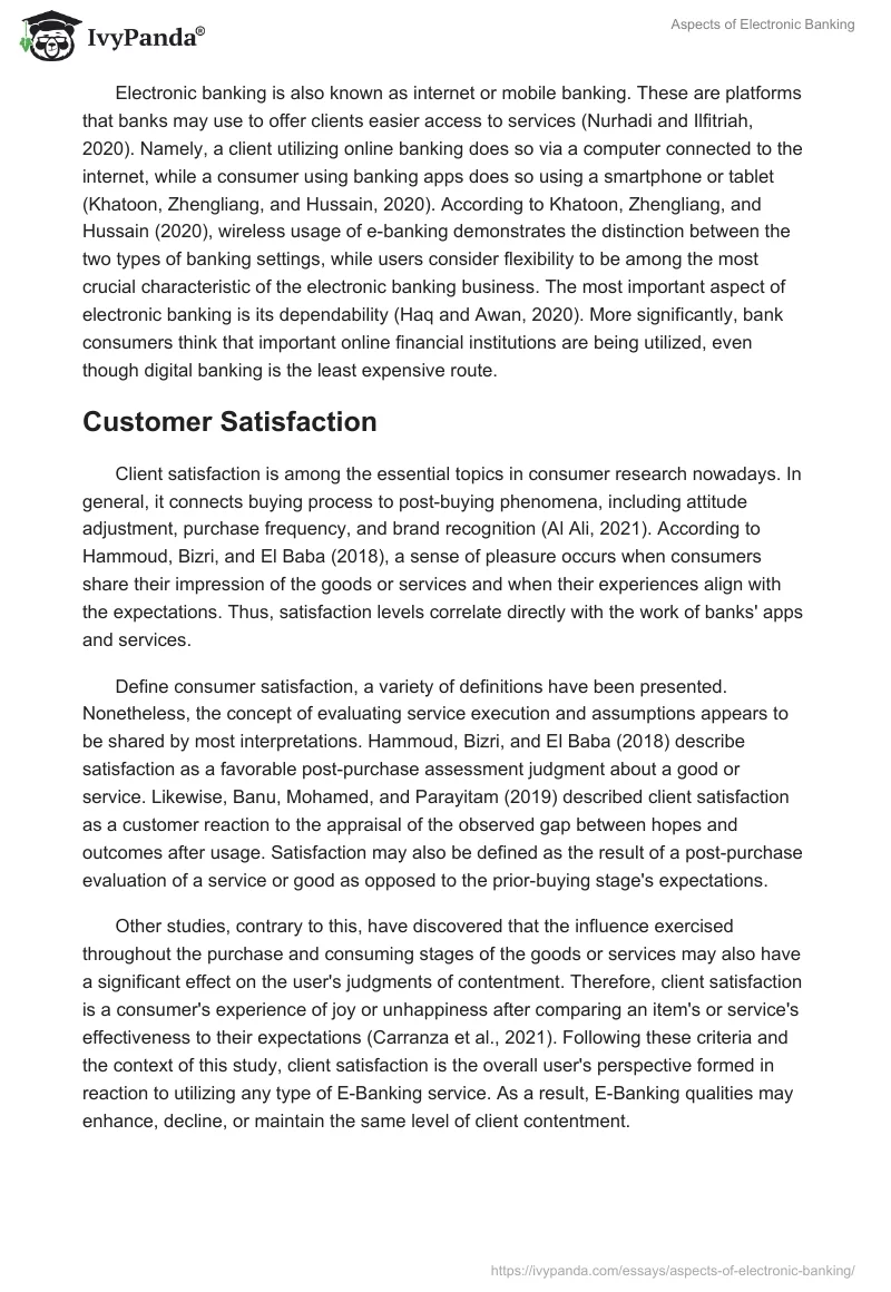 Aspects of Electronic Banking. Page 2