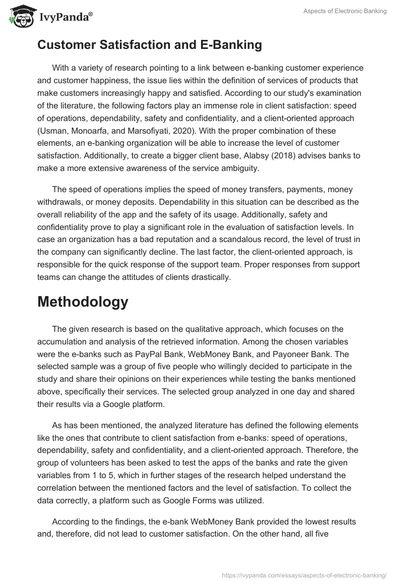 Aspects of Electronic Banking. Page 3