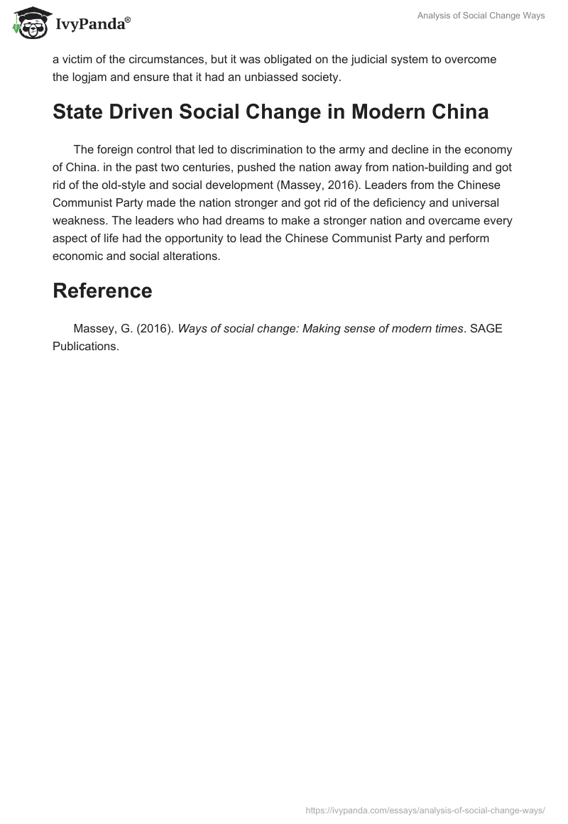 Analysis of Social Change Ways. Page 4