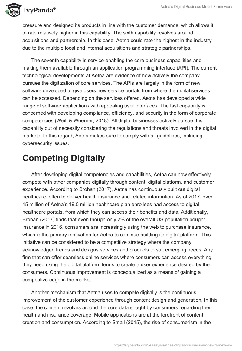 Aetna’s Digital Business Model Framework. Page 5