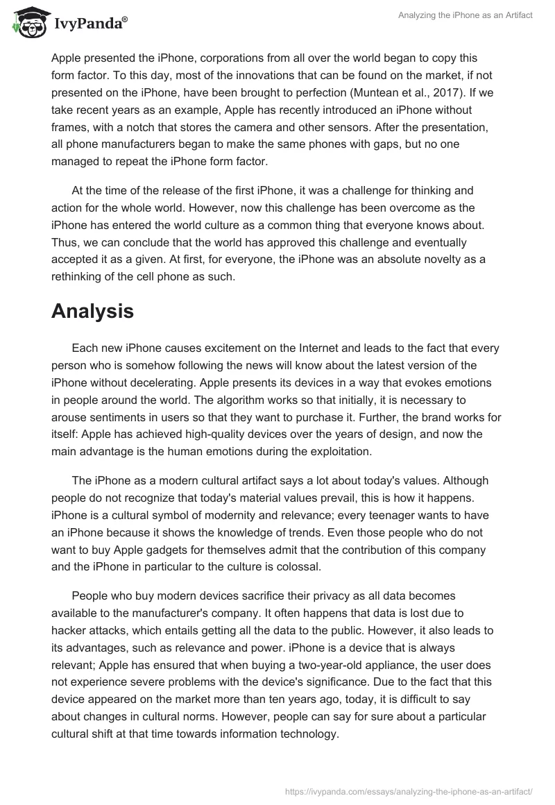 Analyzing the iPhone as an Artifact. Page 2