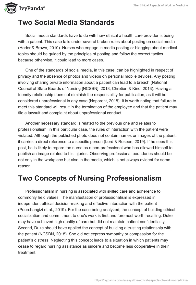 The Ethical Aspects of Work in Medicine. Page 3
