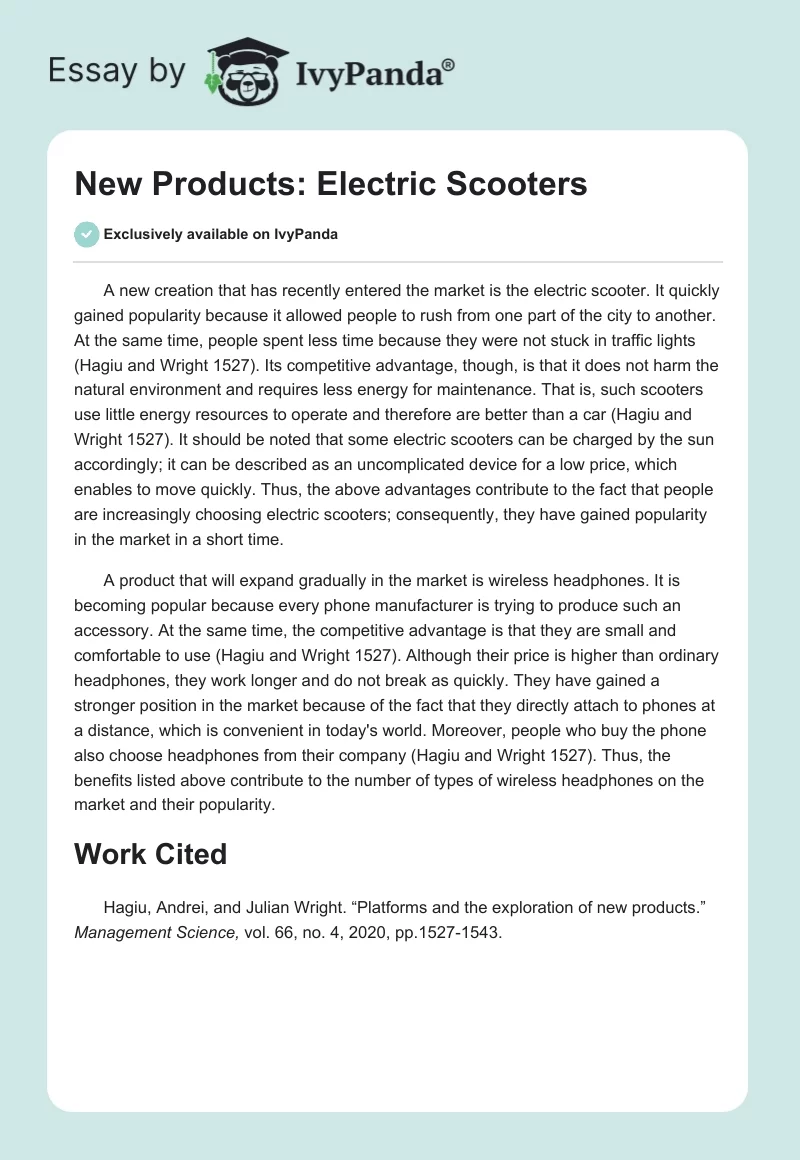 New Products: Electric Scooters. Page 1