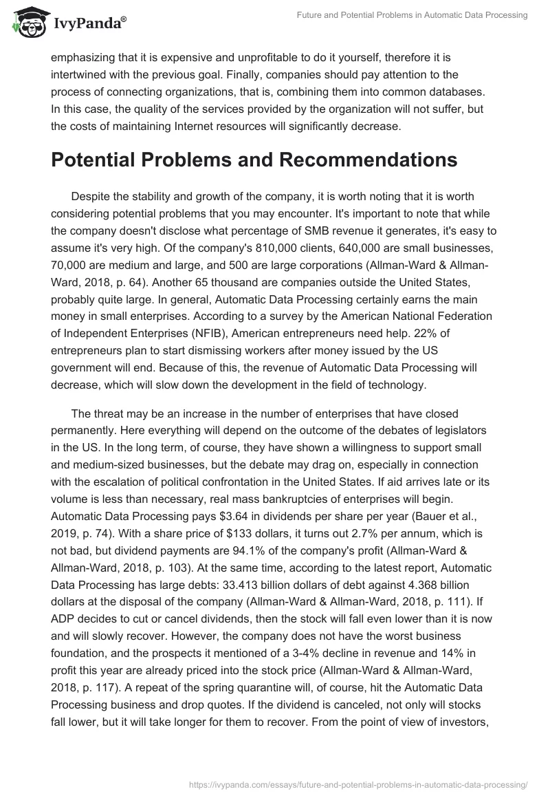 Future and Potential Problems in Automatic Data Processing. Page 2