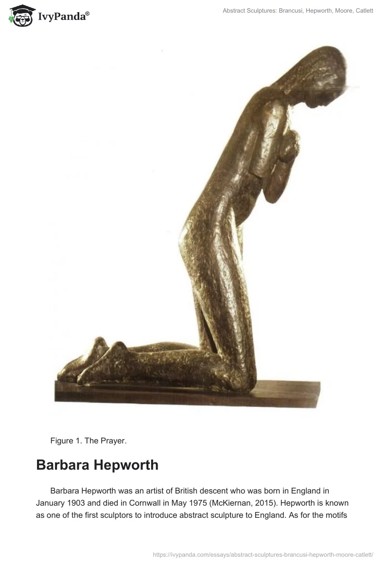 Abstract Sculptures: Brancusi, Hepworth, Moore, Catlett. Page 2
