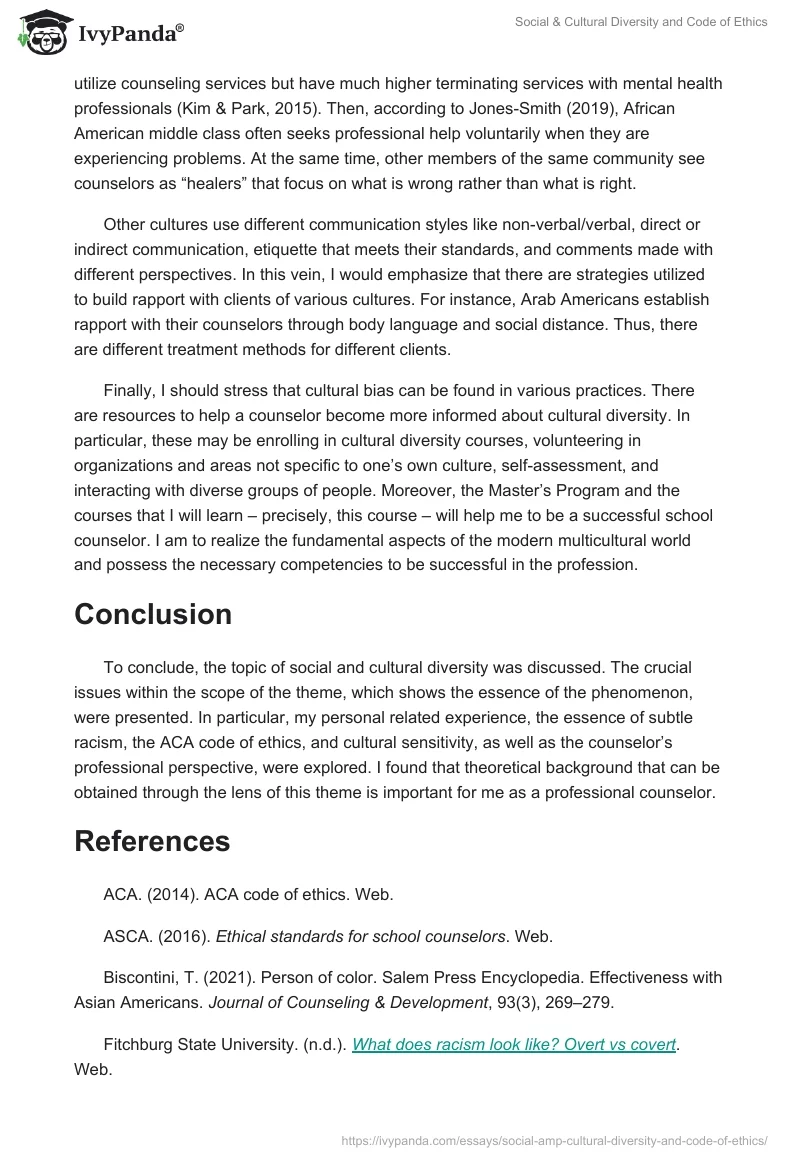 Social & Cultural Diversity and Code of Ethics. Page 5