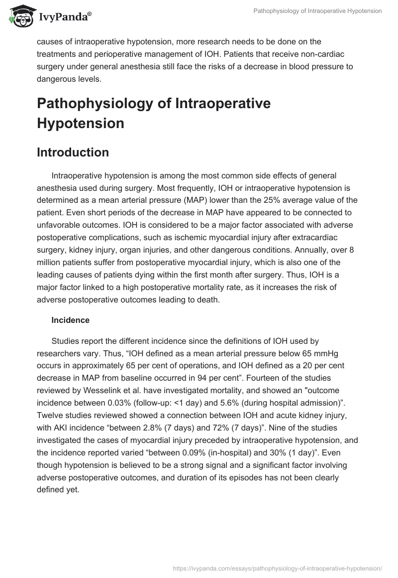 Pathophysiology of Intraoperative Hypotension. Page 2