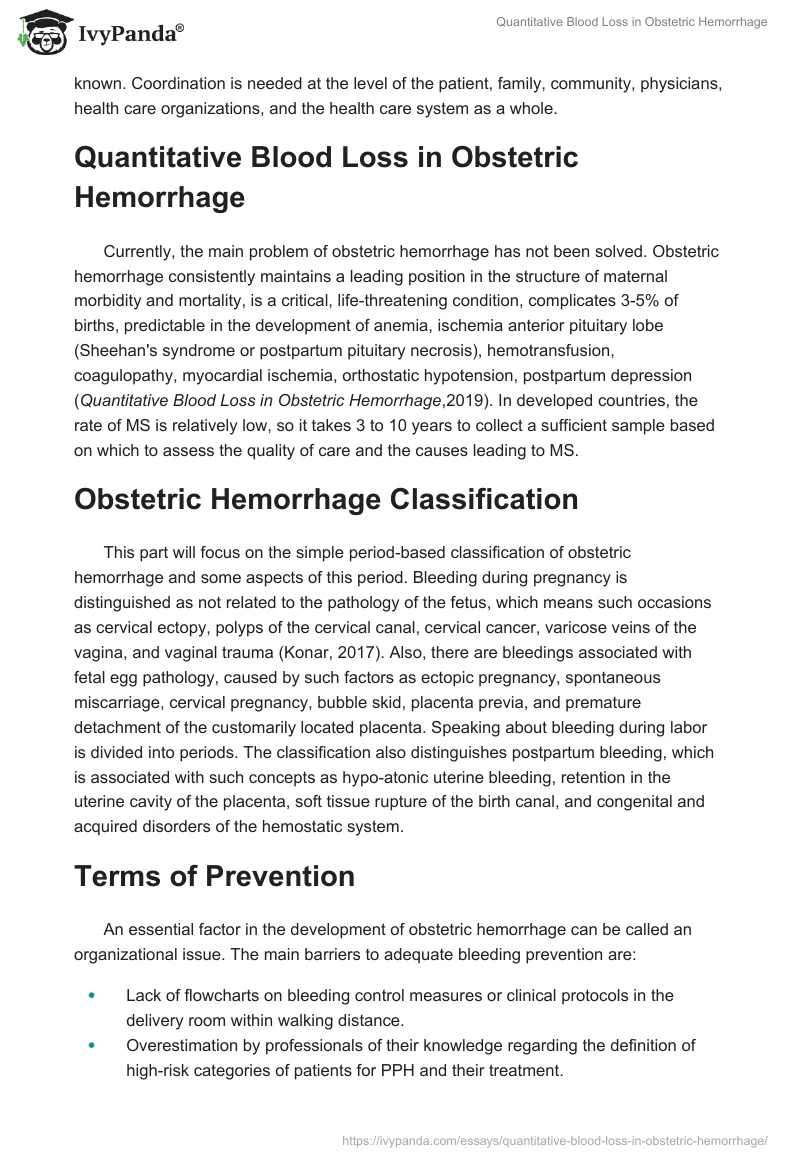 Quantitative Blood Loss in Obstetric Hemorrhage. Page 3