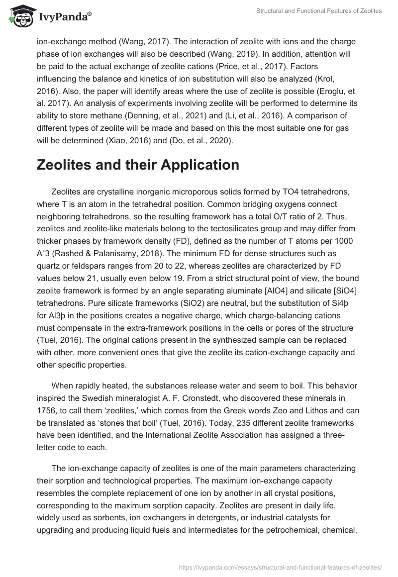 Structural and Functional Features of Zeolites. Page 2