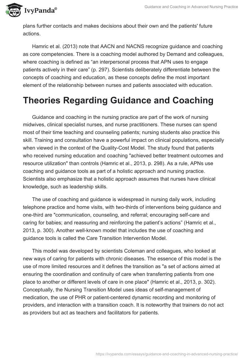 Guidance and Coaching in Advanced Nursing Practice. Page 2