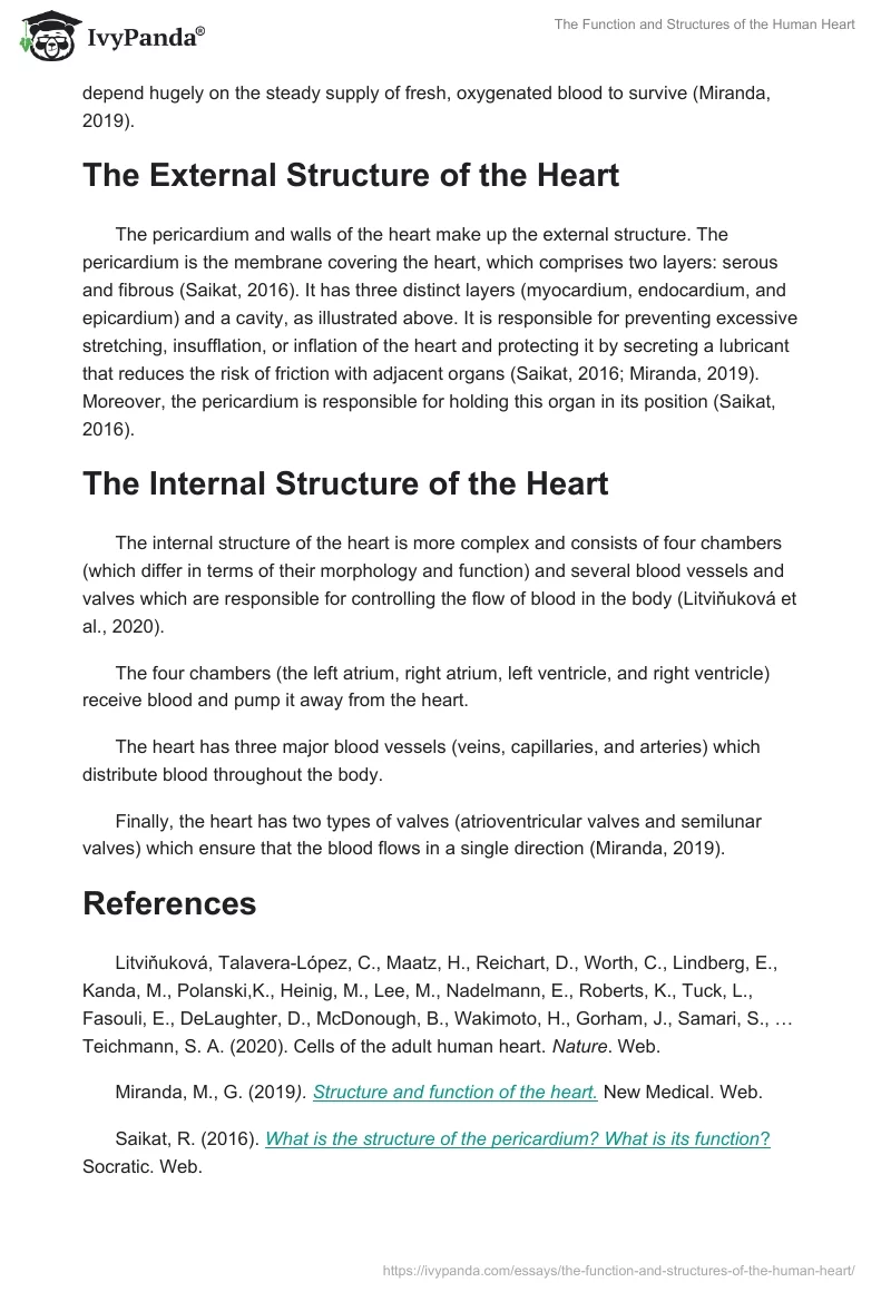 The Function and Structures of the Human Heart. Page 2