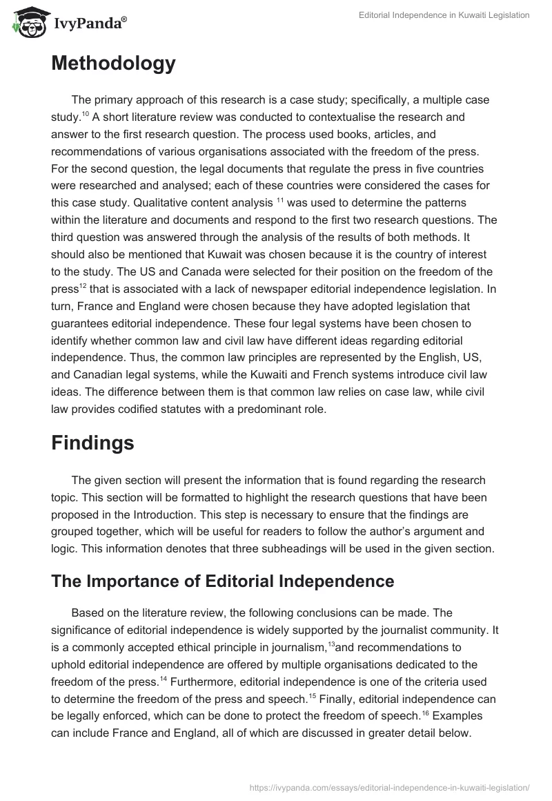 Editorial Independence in Kuwaiti Legislation. Page 3