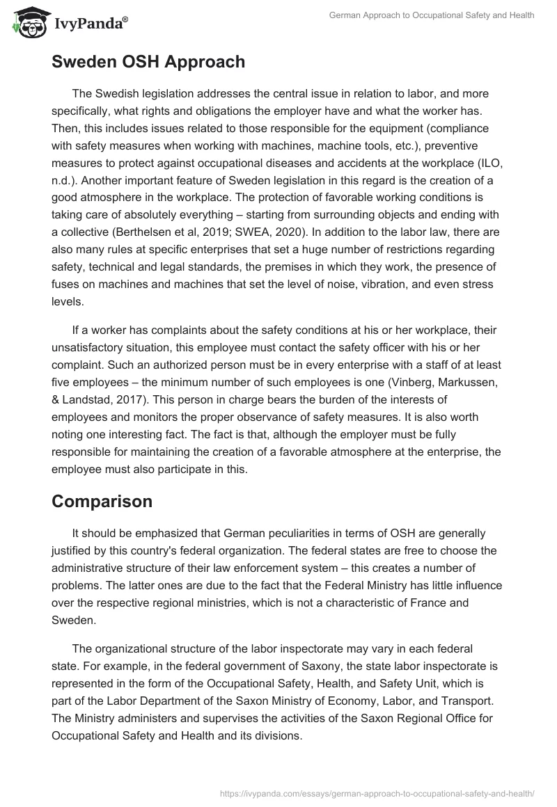 German Approach to Occupational Safety and Health. Page 5