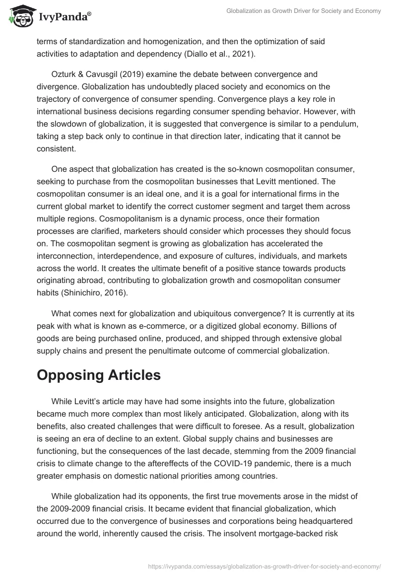 Globalization as Growth Driver for Society and Economy. Page 4