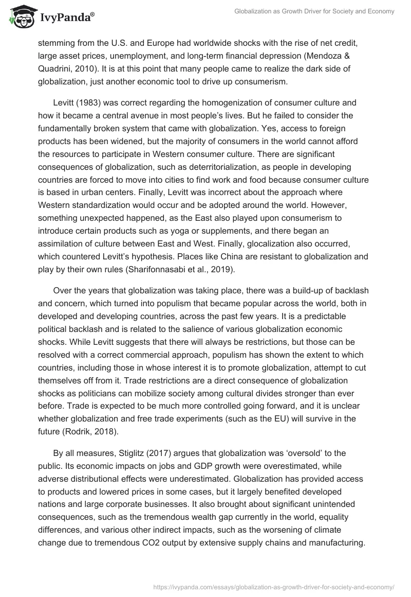 Globalization as Growth Driver for Society and Economy. Page 5