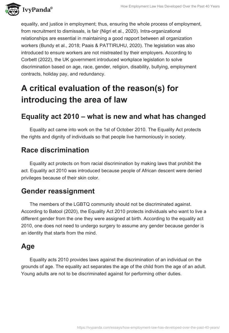 How Employment Law Has Developed Over the Past 40 Years. Page 3