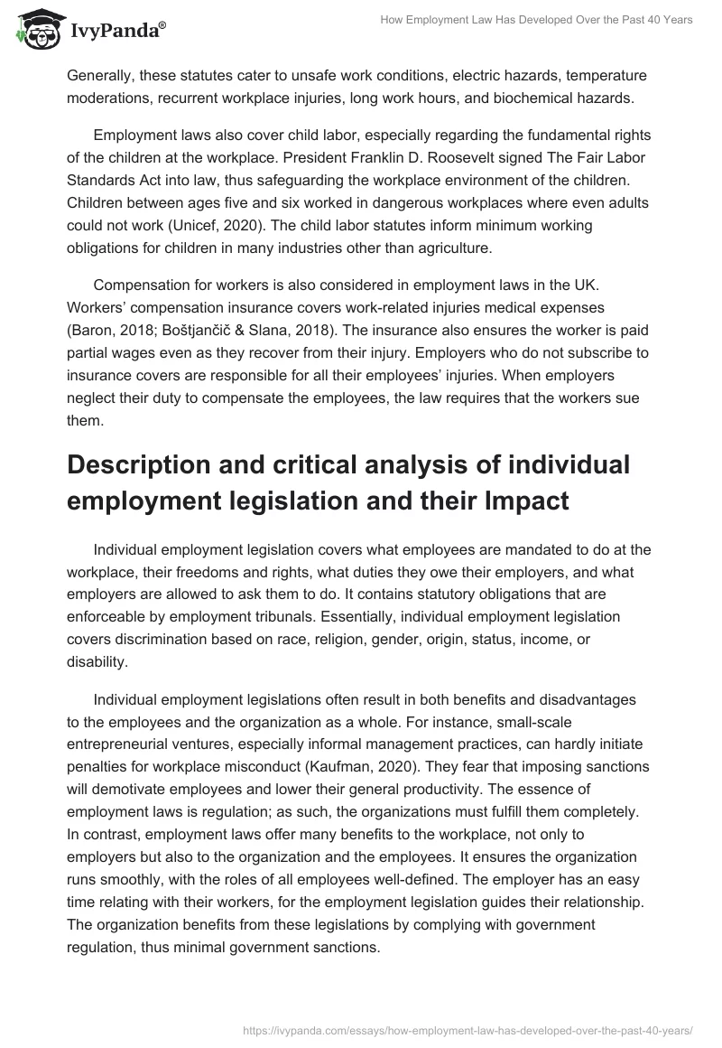 How Employment Law Has Developed Over the Past 40 Years. Page 5