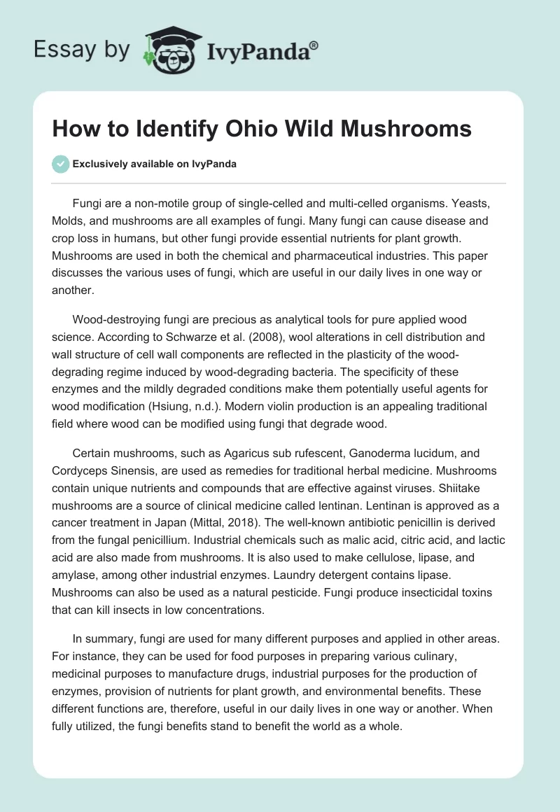 How to Identify Ohio Wild Mushrooms. Page 1