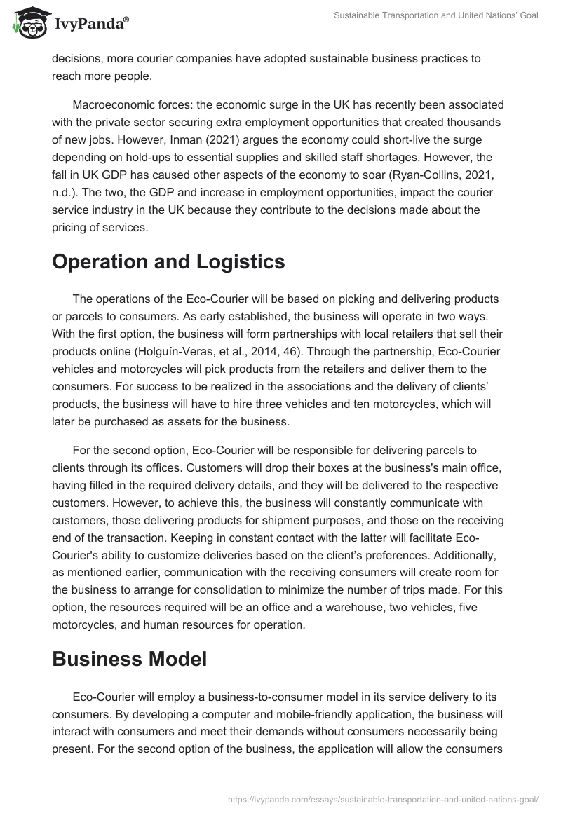 Sustainable Transportation and United Nations’ Goal. Page 5