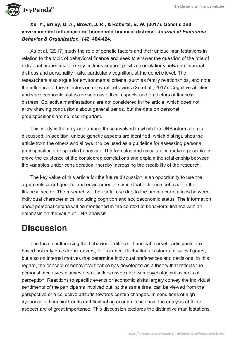 The Behavioral Finance Articles. Page 4