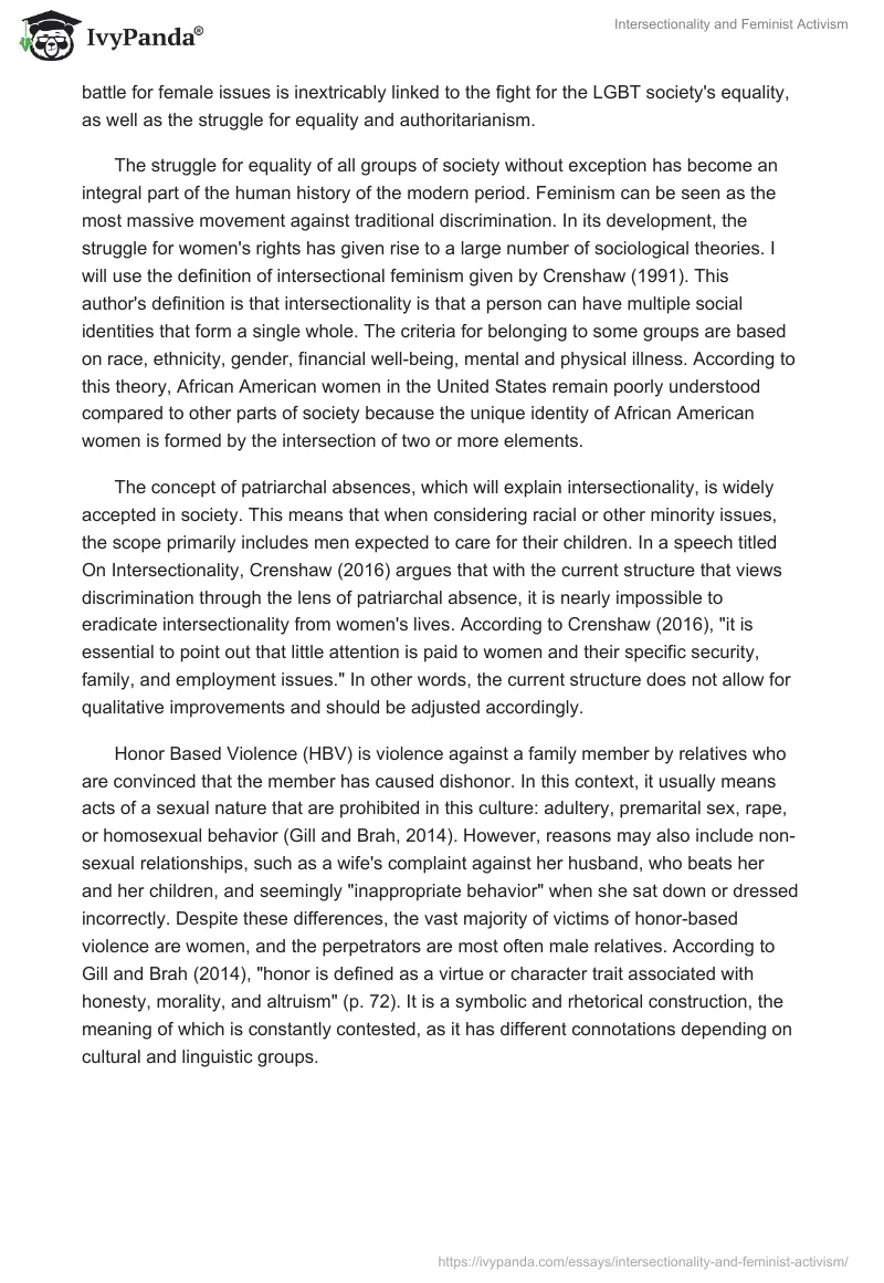 Intersectionality and Feminist Activism. Page 3
