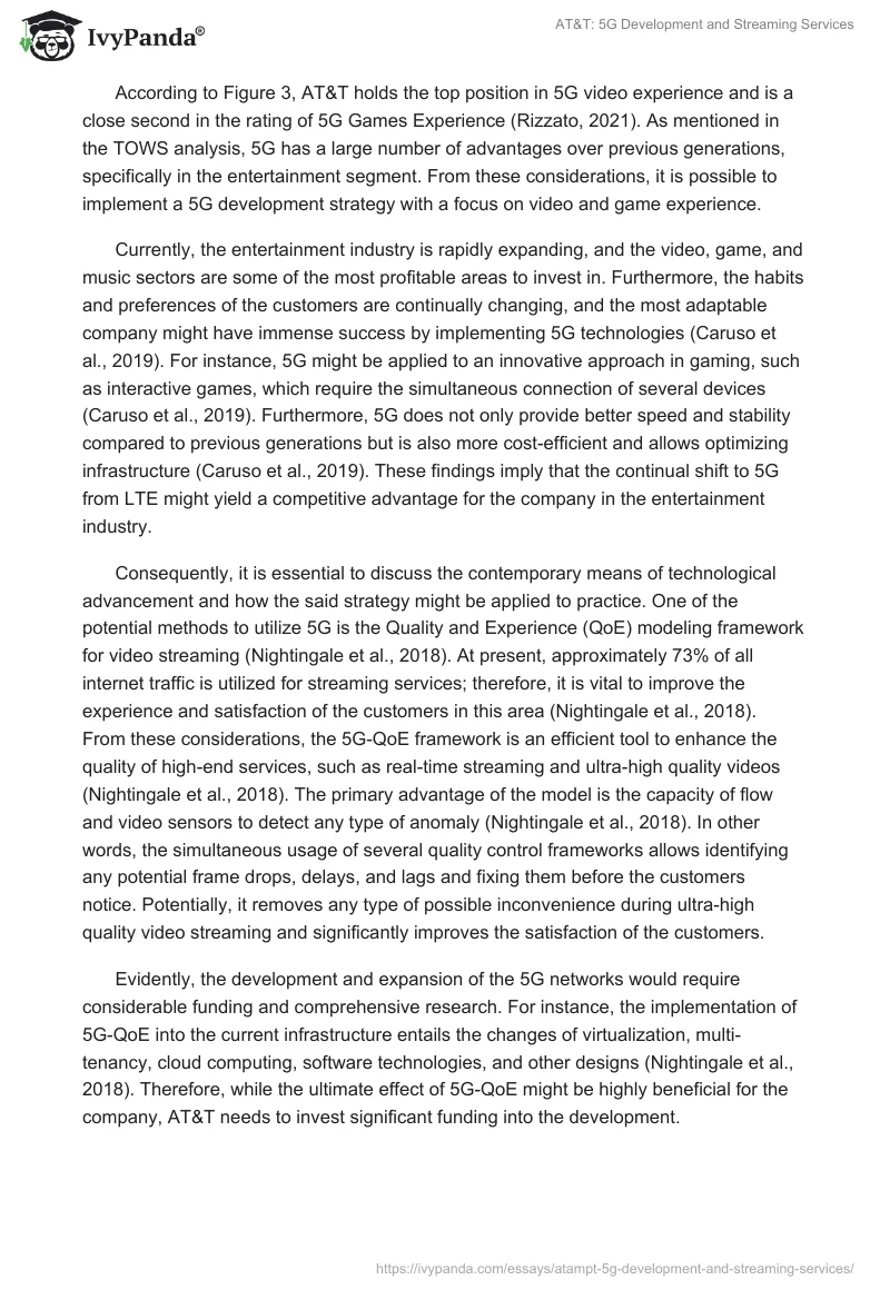 AT&T: 5G Development and Streaming Services. Page 3