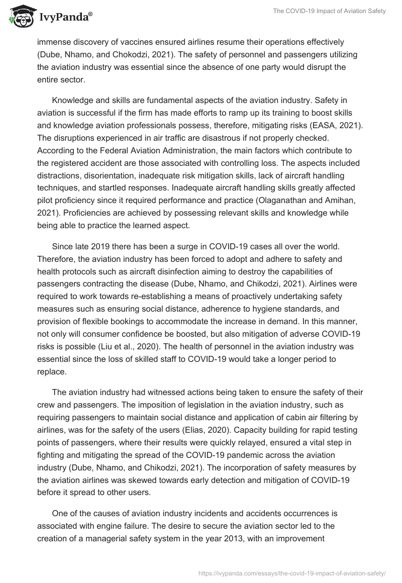 The COVID-19 Impact of Aviation Safety. Page 5