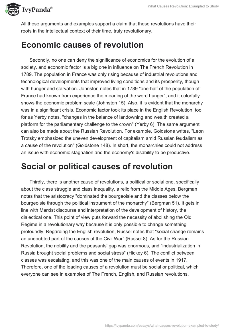 What Causes Revolution: Exampled to Study. Page 2