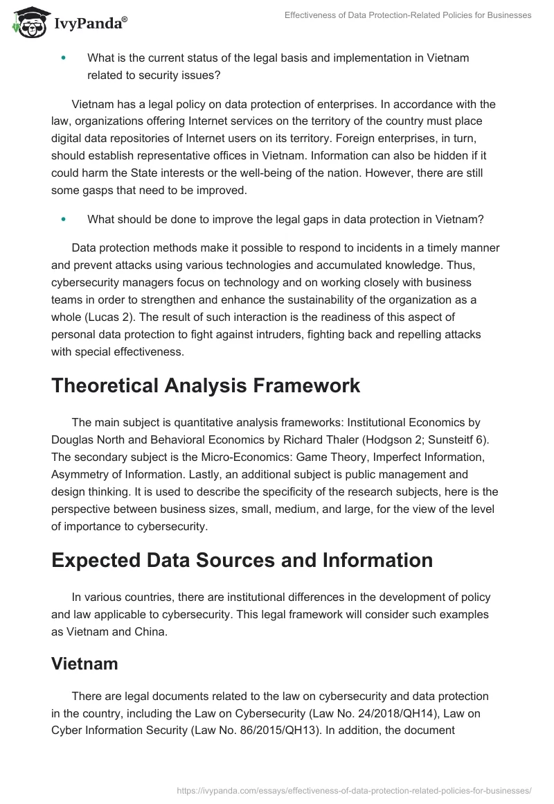 Effectiveness of Data Protection-Related Policies for Businesses. Page 3