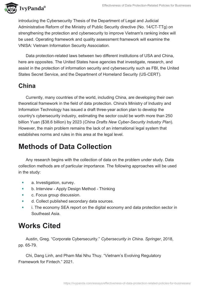 Effectiveness of Data Protection-Related Policies for Businesses. Page 4
