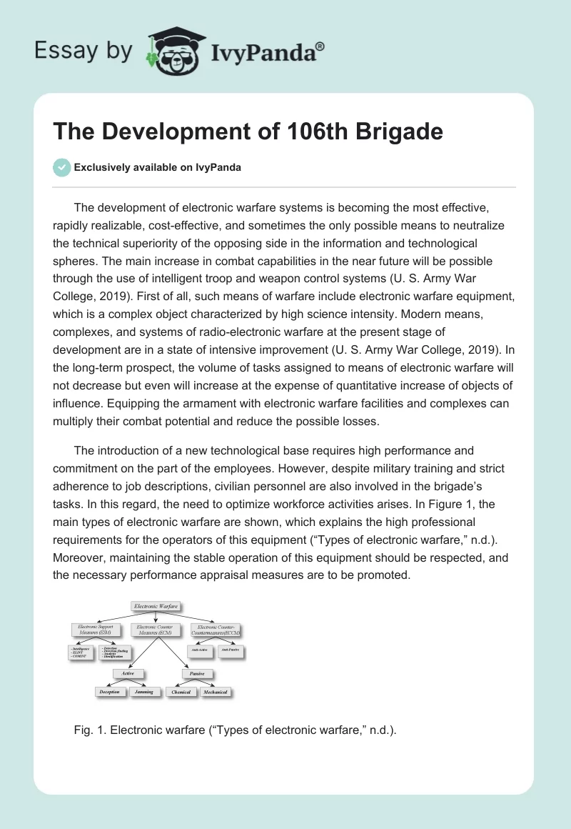 The Development of 106th Brigade. Page 1