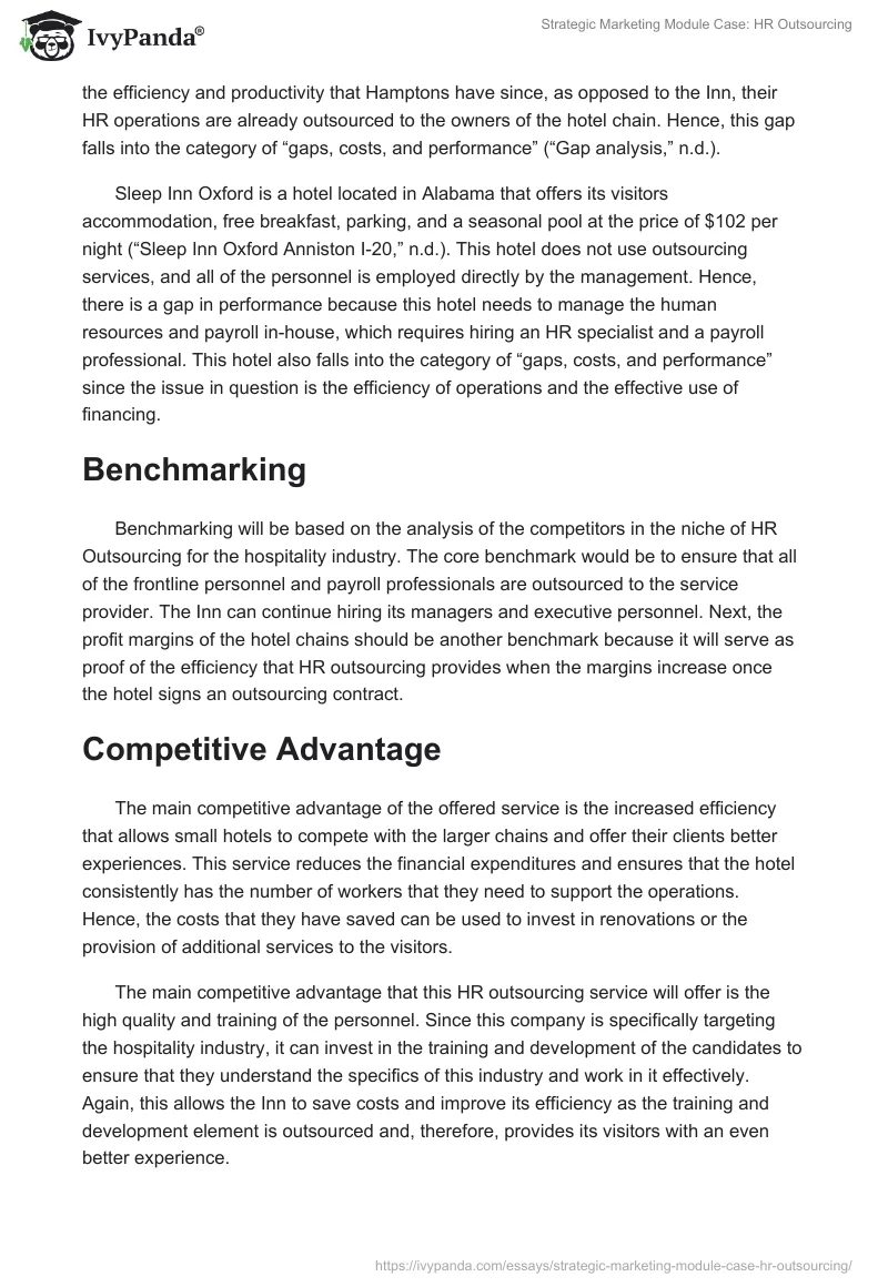 Strategic Marketing Module Case: HR Outsourcing. Page 3