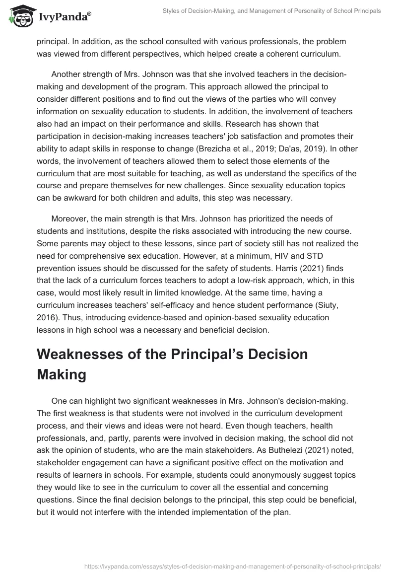 Styles of Decision-Making, and Management of Personality of School Principals. Page 3