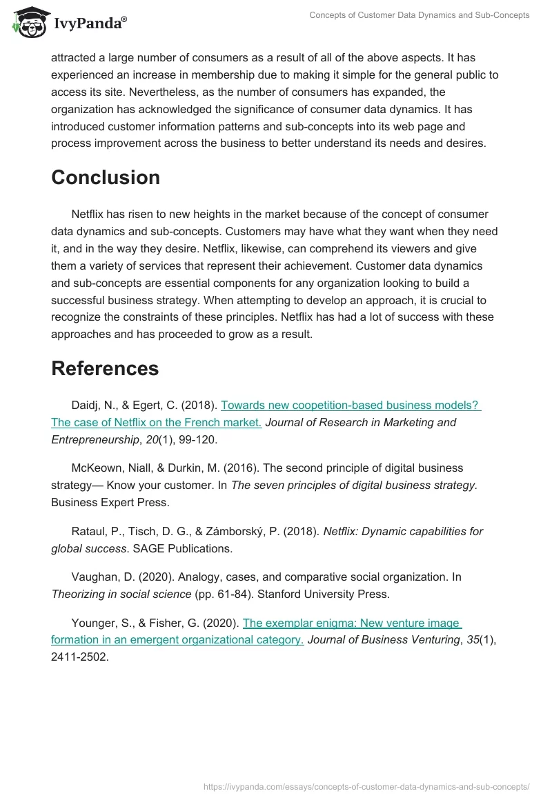 Concepts of Customer Data Dynamics and Sub-Concepts. Page 3