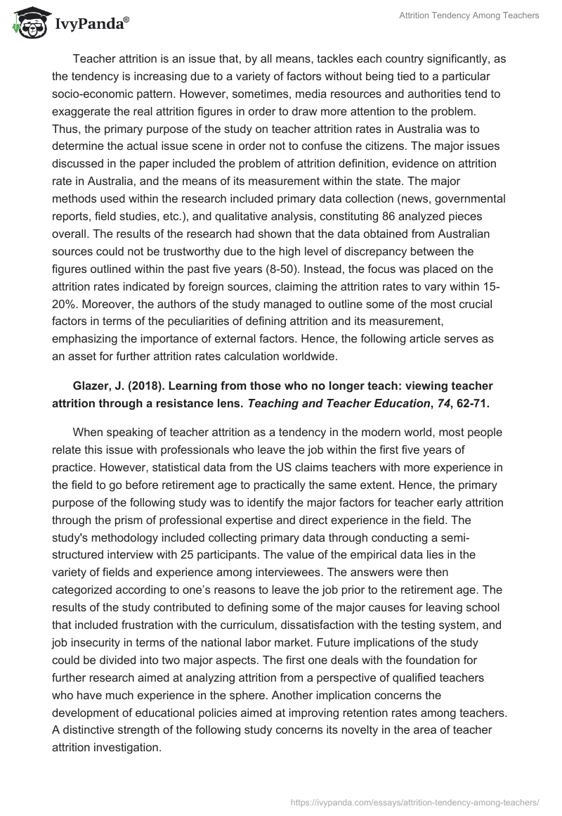 Attrition Tendency Among Teachers. Page 3