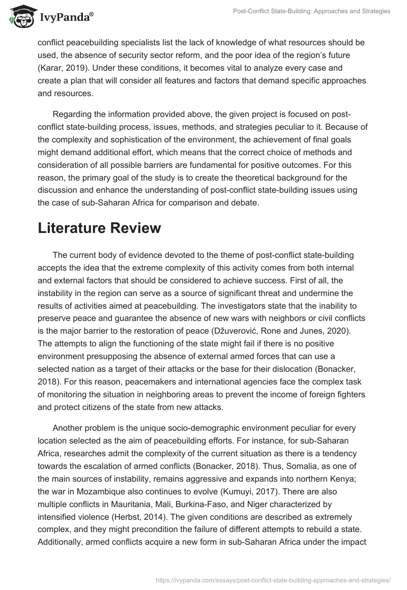 Post-Conflict State-Building: Approaches and Strategies. Page 2