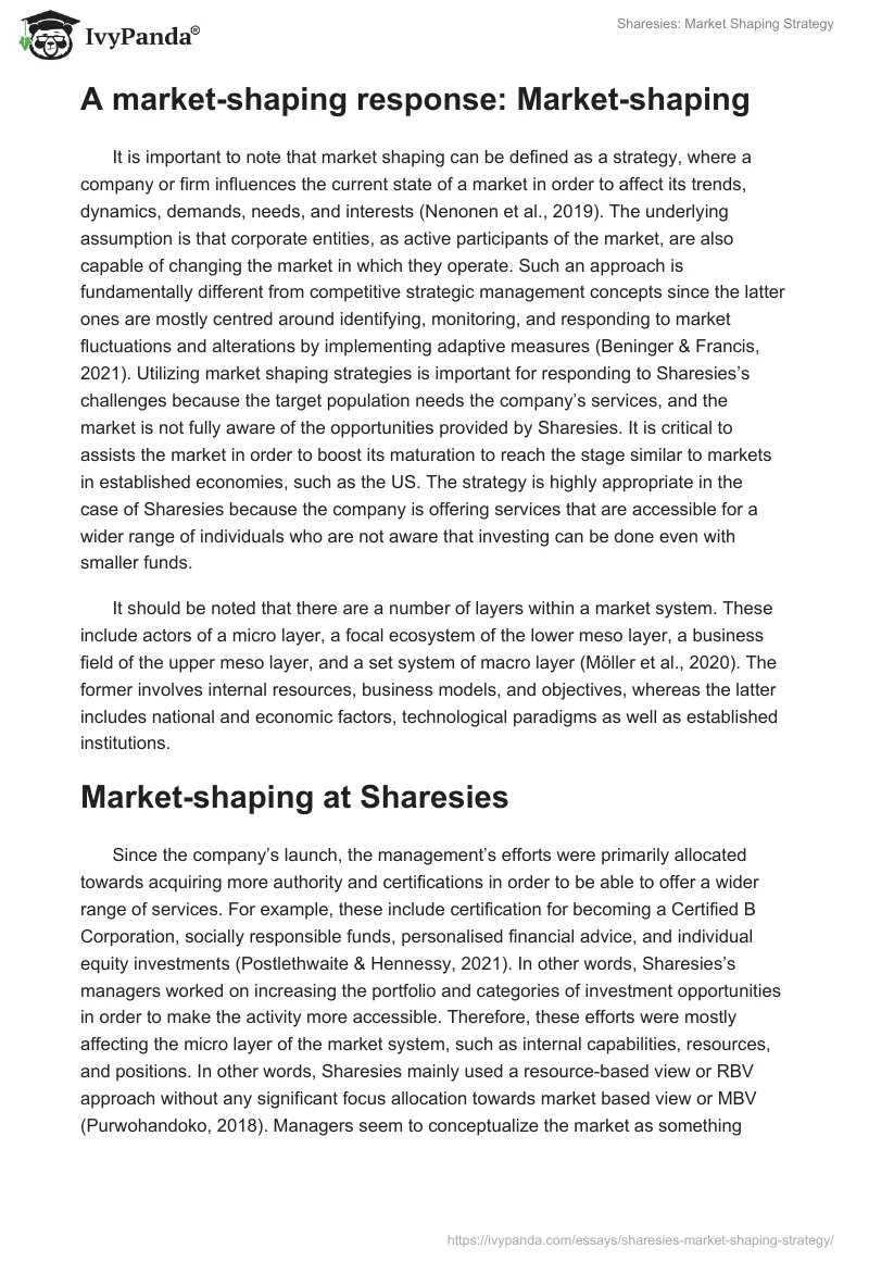 Sharesies: Market Shaping Strategy. Page 2