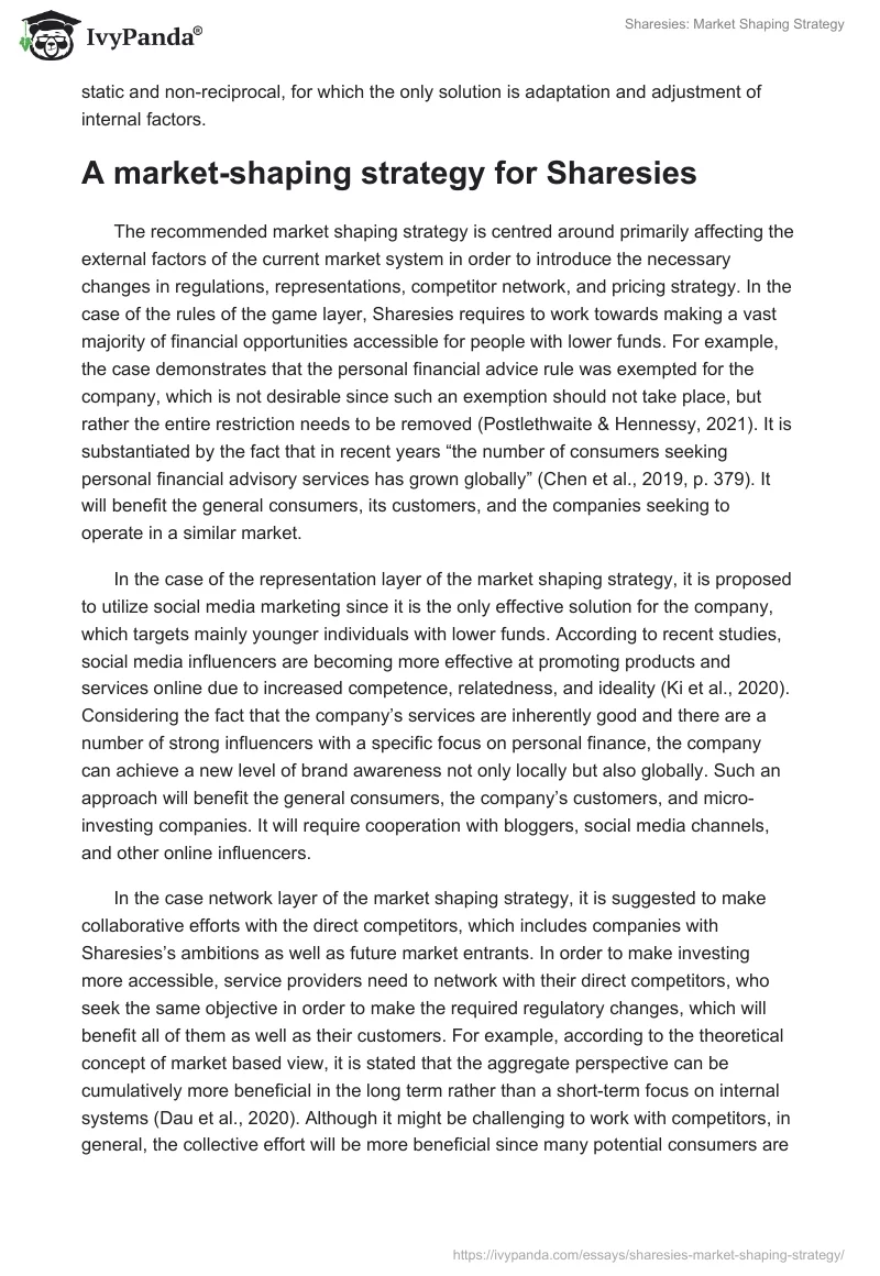 Sharesies: Market Shaping Strategy. Page 3