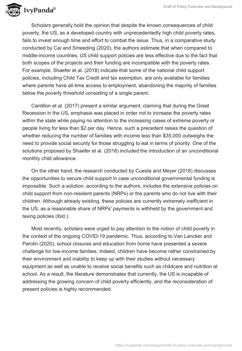 Draft of Policy Overview and Background. Page 3