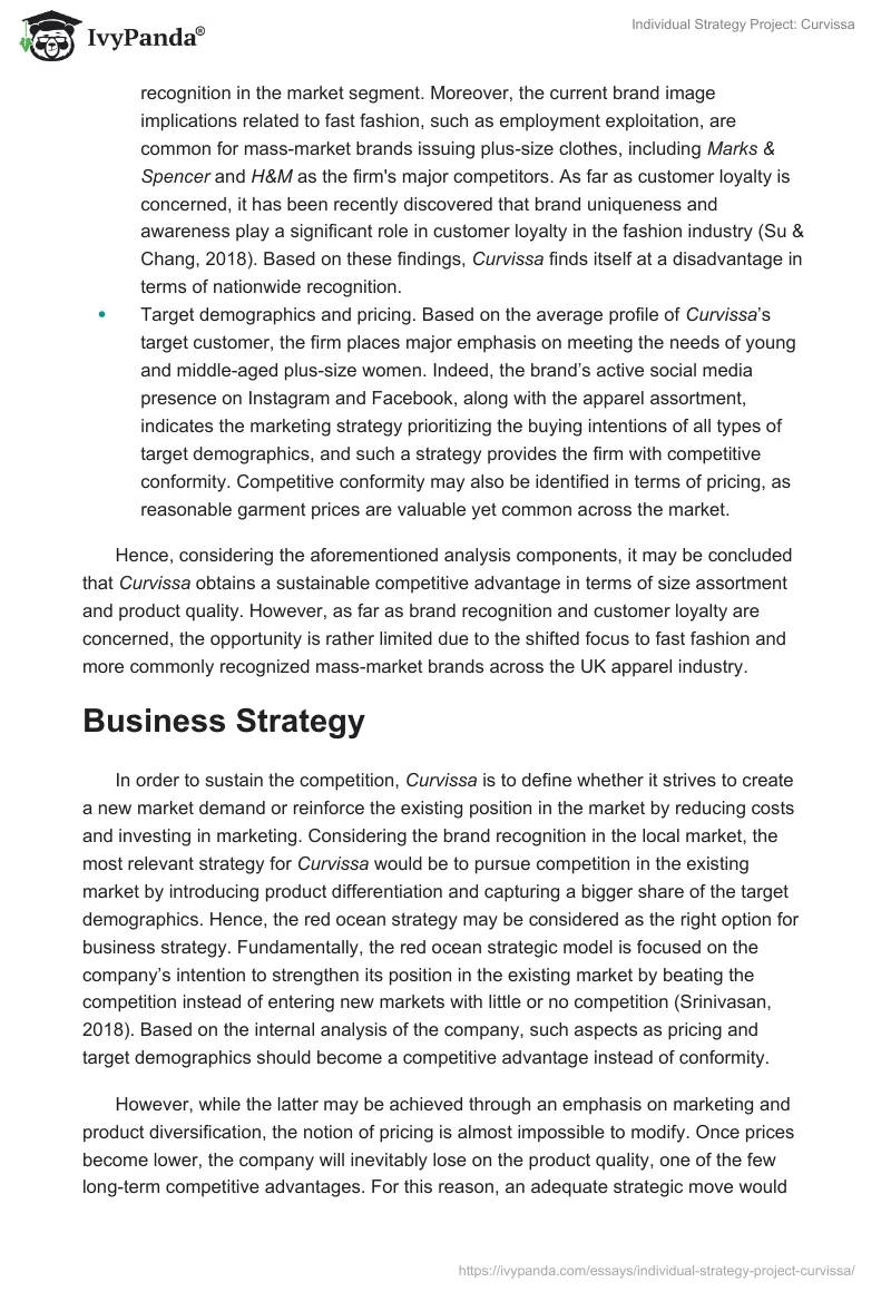 Individual Strategy Project: Curvissa. Page 5