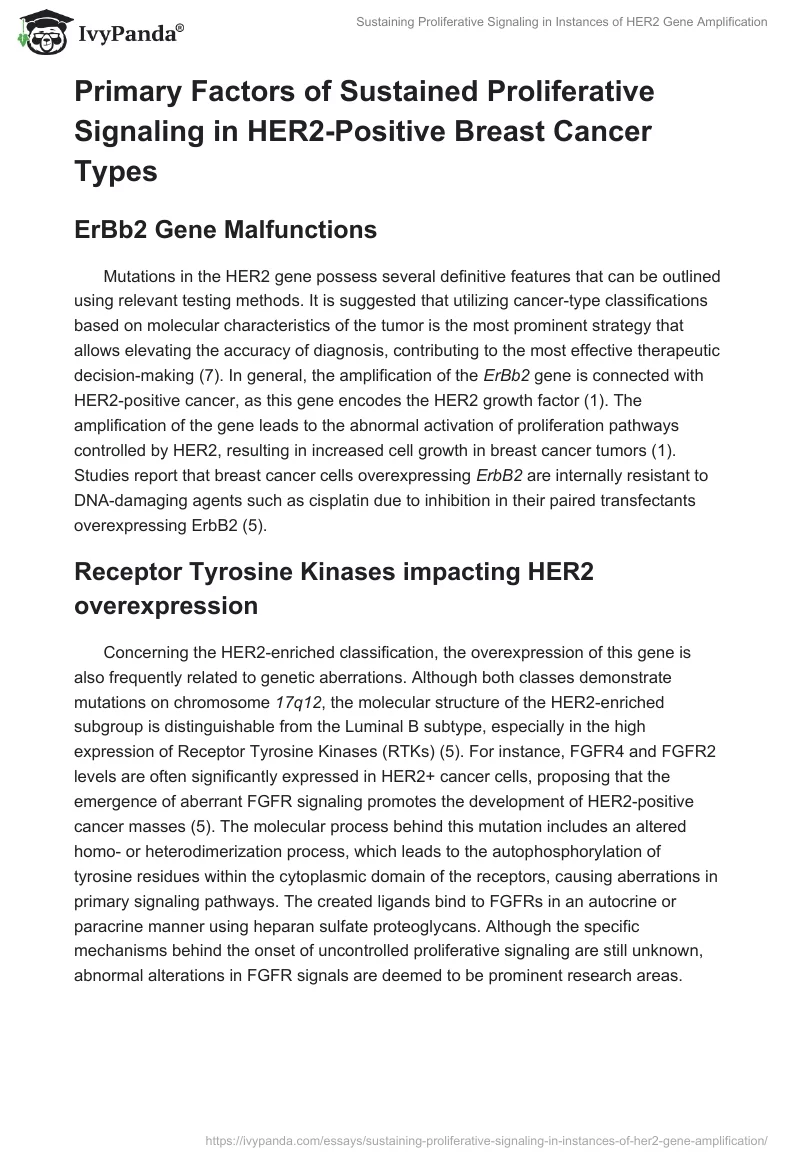Sustaining Proliferative Signaling in Instances of HER2 Gene Amplification. Page 3