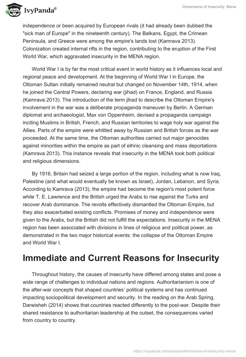 Dimensions of Insecurity: Mena. Page 2