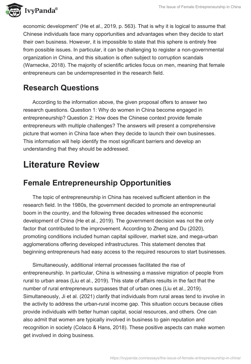 The Issue of Female Entrepreneurship in China. Page 2