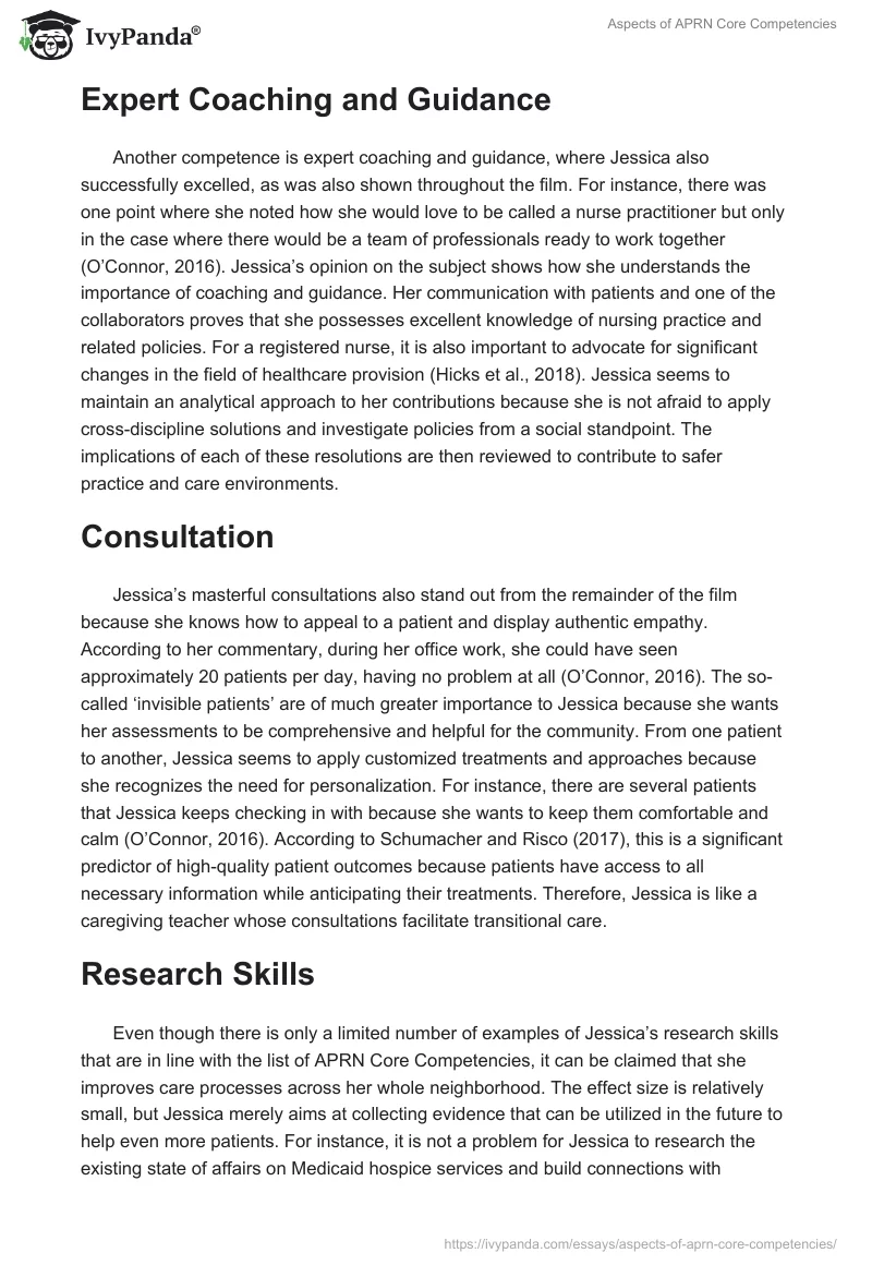 Aspects of APRN Core Competencies. Page 2