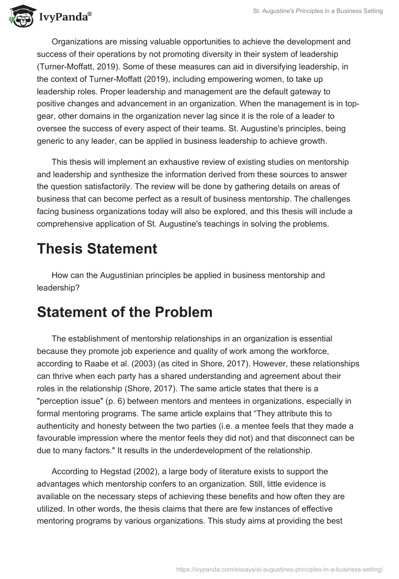 St. Augustine's Principles in a Business Setting. Page 3