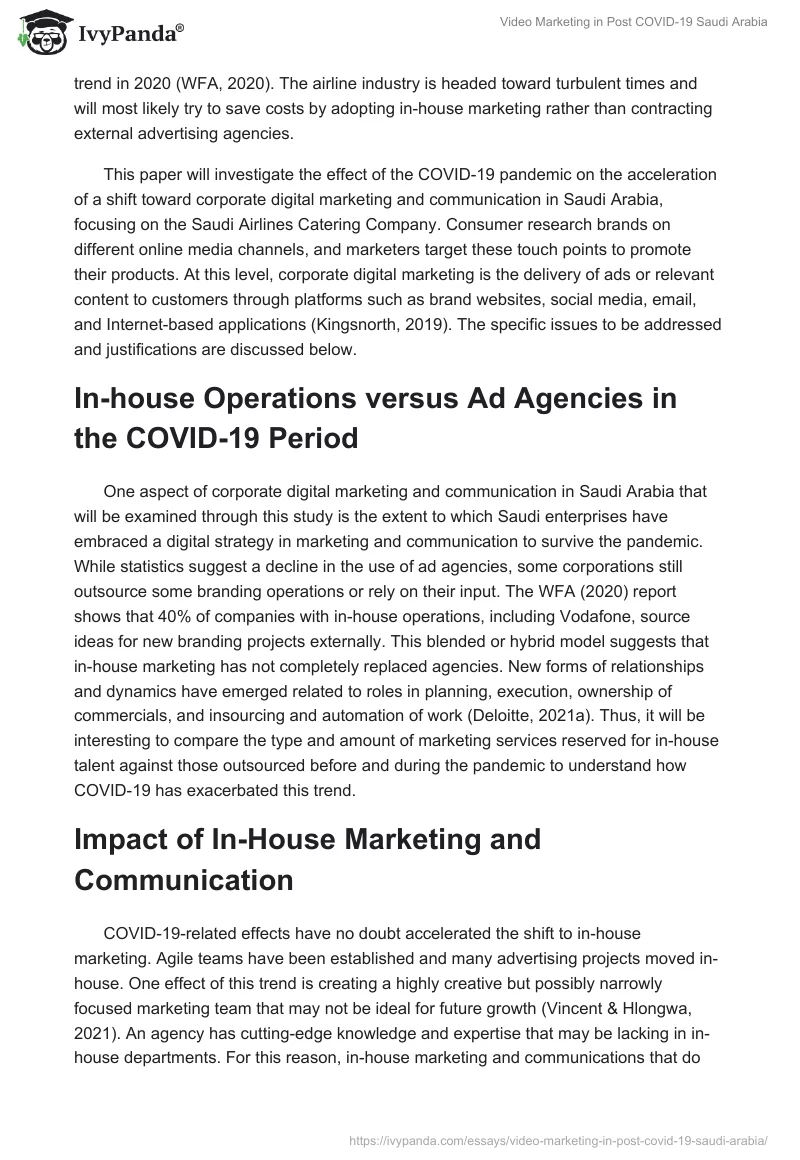 Video Marketing in Post COVID-19 Saudi Arabia. Page 2