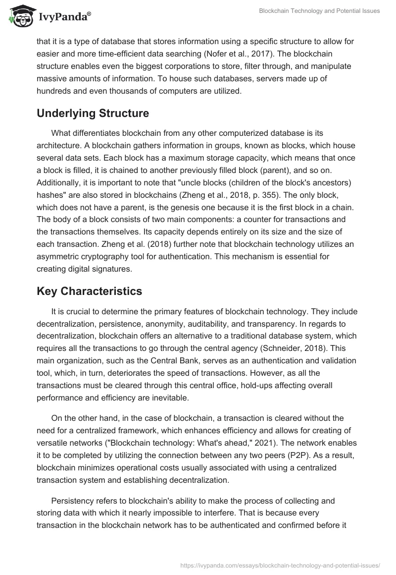 Blockchain Technology and Potential Issues. Page 2